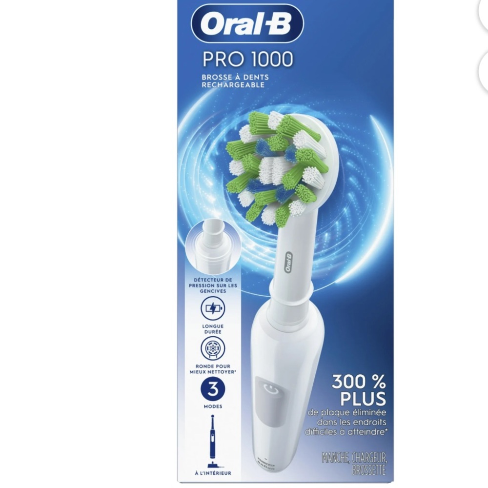 NIB Oral-B Pro 1000 Rechargeable Toothbrush, White ( 20 available ) - Picture 6 of 7